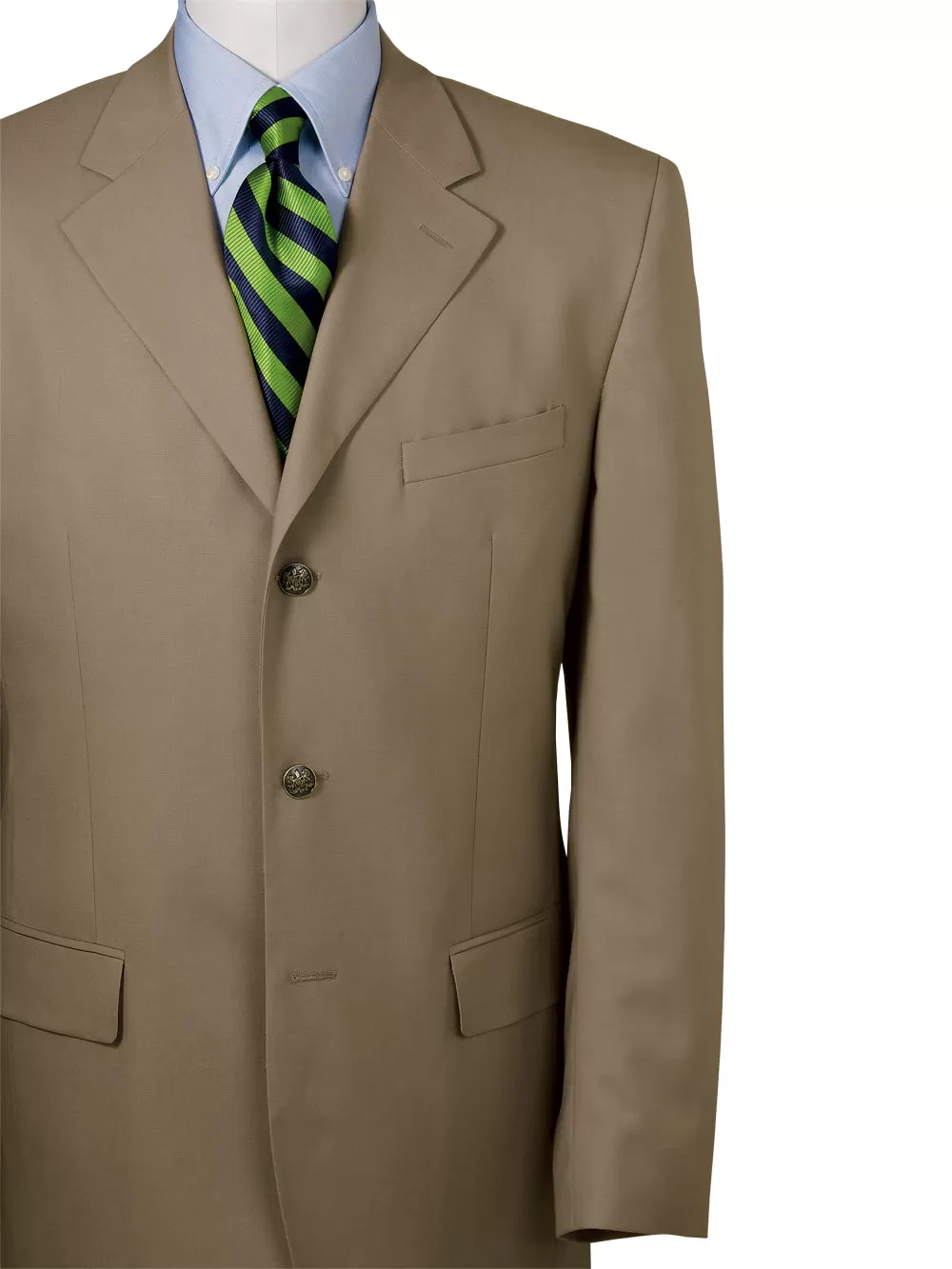 100% Wool Three-button Travel Blazer