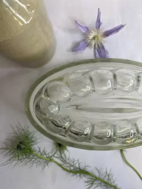 1950s/1960s Heavy Glass Jelly Mould - Authentic Kitchenalia