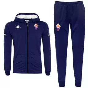 AC Fiorentina navy hooded presentation soccer tracksuit 2020/21 - Kappa