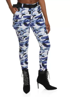 Almost Famous Belted Camo Cargo Joggers