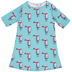 Aqua Green Toucan Women's Shift Dress