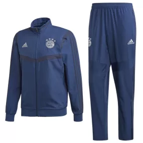 Bayern Munich navy presentation Soccer tracksuit 2019/20 - Adidas