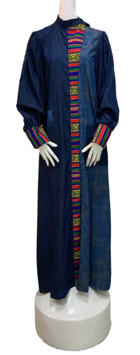 Birabiro Denim Abaya