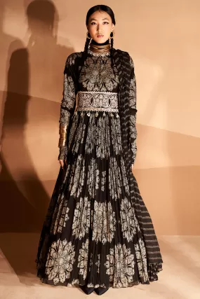 Black Tara Belted Anarkali