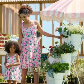 Claire Tank Dress - Pink Peonies