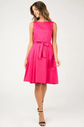 Cotton Sleeveless Belted Dress