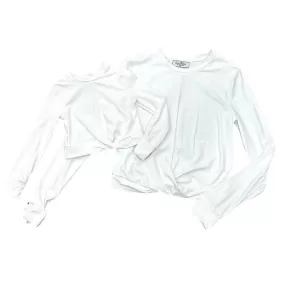 Crop Knot Long Sleeve - White