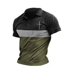 CROSS COLOR BLOCK POLO SHIRT