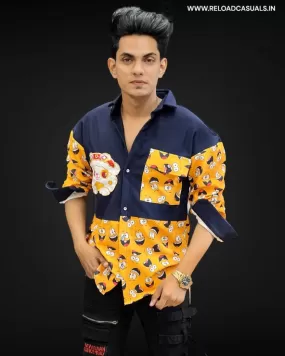 Cute Cartoon Dual Pattern Shirt