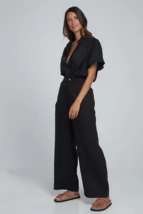 Day Linen Pants - Black