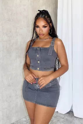 Deana Belted Straps Crop Top