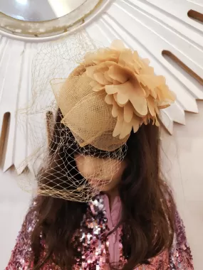 Derby Style Golden Mesh Fascinator