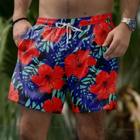 FLOWER FROND PRINTED 7'' INSEAM SWIM TRUNKS