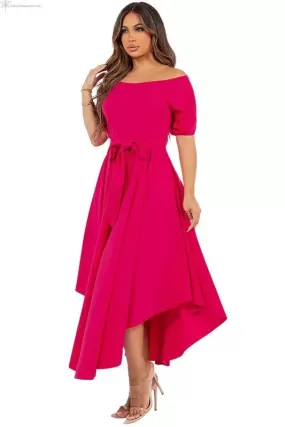 Flowy Maxi Dress Asymmetrical Hem