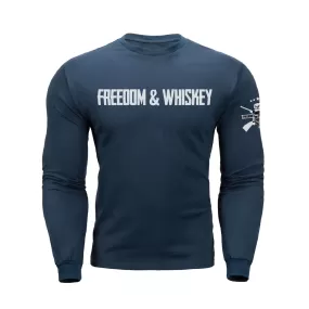 FREEDOM & WHISKEY GRAPHIC LONG SLEEVE T-SHIRT