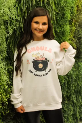 Ghouls Just Wanna Have Fun Graphic Sweatshirt