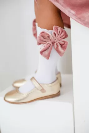 Girls Pink Luxe Socks