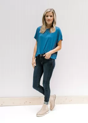 Indigo Slightly Cropped Tee