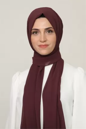 Karaca Crepe Lux Chiffon Hijab - Maroon