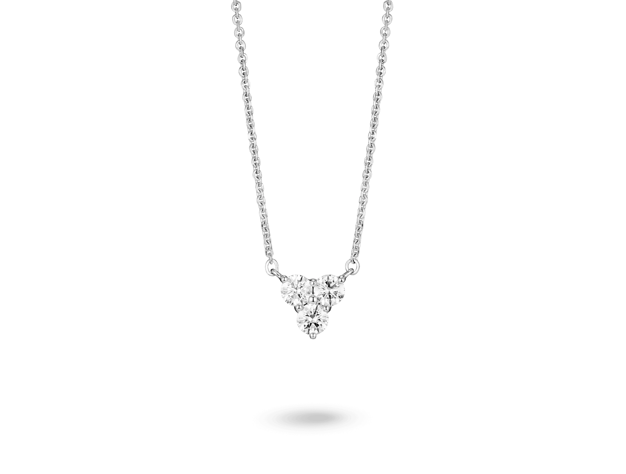 Lab-Grown Diamond ct. tw. Mini Trio Round Brilliant Pendant | White