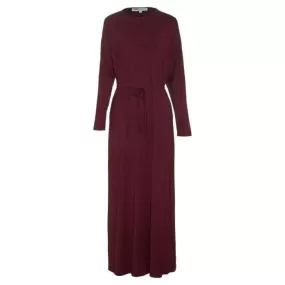 Maroon Batwing with Tie Waist Dress