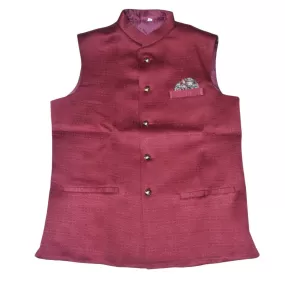 Men's  Waistcoat - Maroon