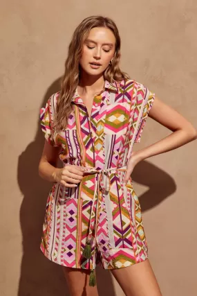 Neely Belted Romper