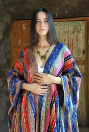 Stunning luxe hand loomed Kimono, Winter Wool Kimono, Winter kimono, Bohemian Kimono, Colorful Abaya, Handmade Abaya, Kimonos for women